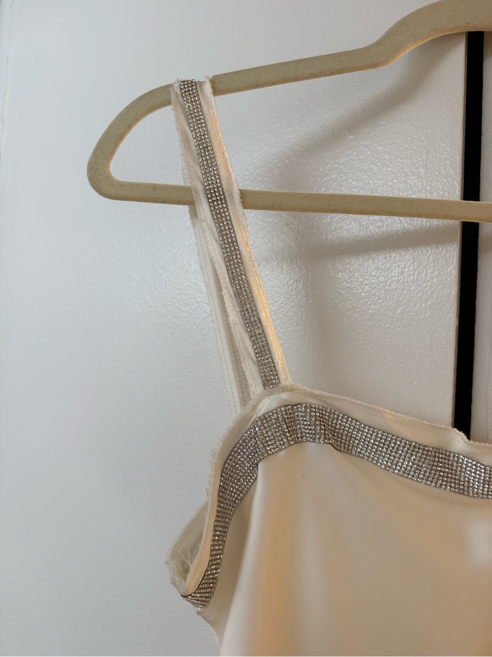 Zara white satin diamond mini dress size small - Picture 2 of 5